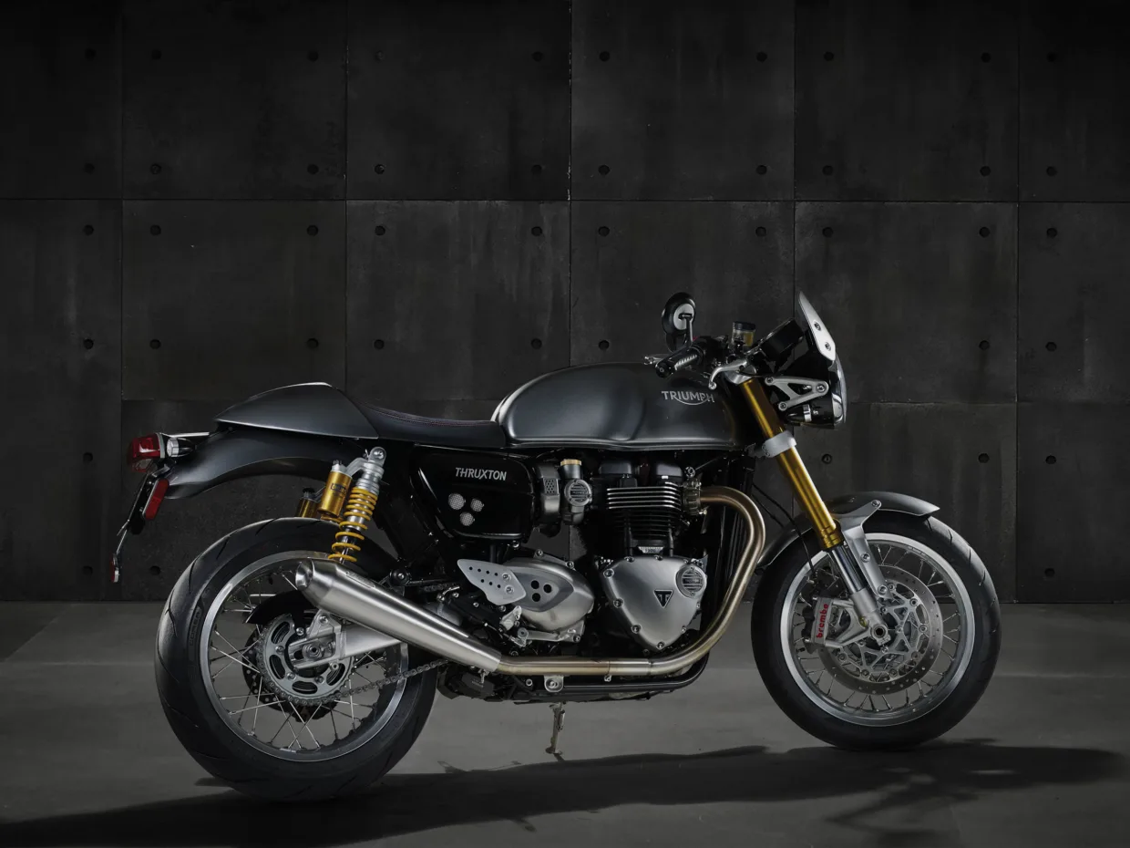 Triumph Thruxton motorcycle studio photography