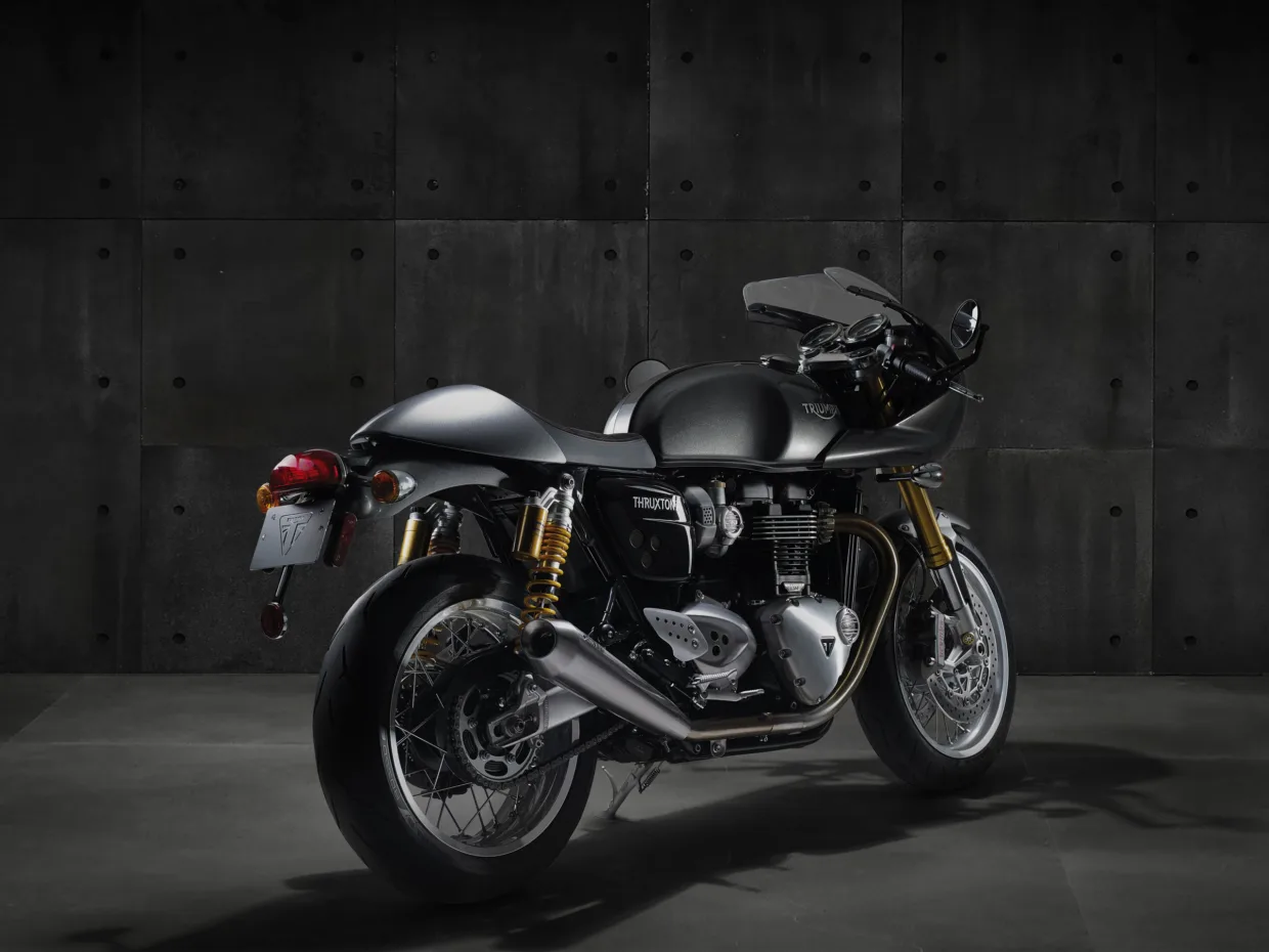Triumph Thruxton motorcycle studio photography