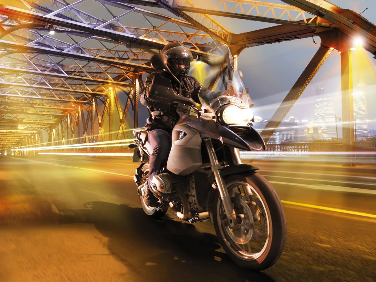 BMW GS 1200 motorcycle studio composite photography