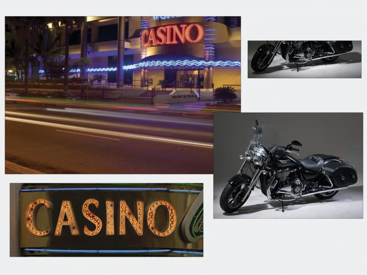 Triumph Thunderbird Commander motorcycle composite photography
