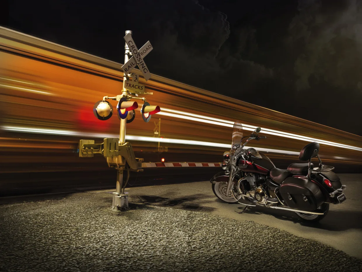 Triumph Thunderbird motorcycle composite photography
