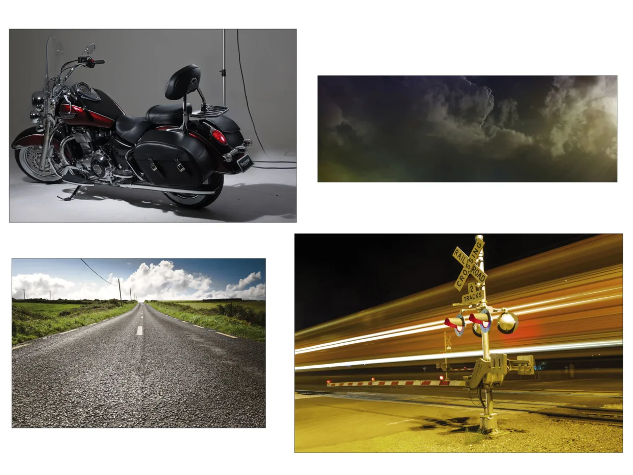 Triumph Thunderbird motorcycle composite photography