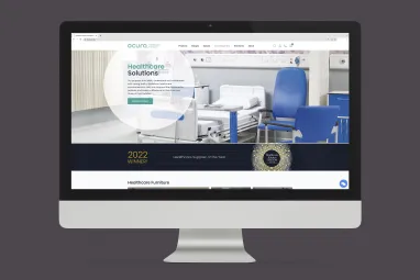 Website design for Ocura Healthcare Furniture