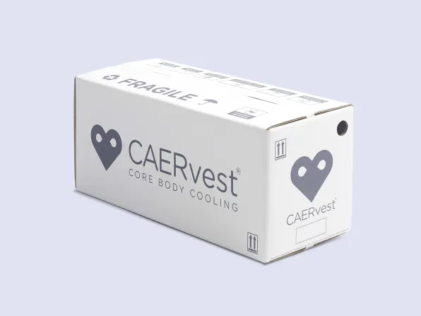 Custom 1 colour flexo printed cardboard boxes for Caervest