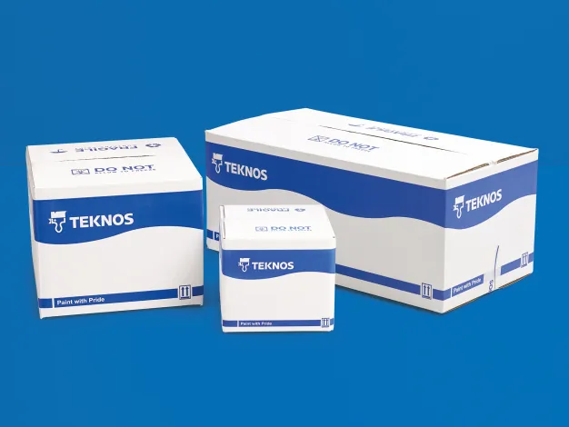 Printed corrugated boxes for Teknos