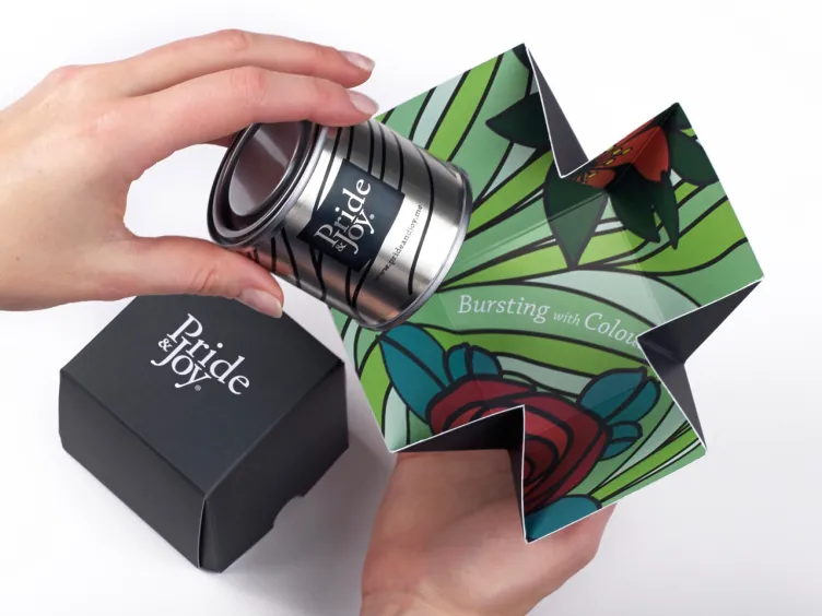 Pride & Joy sample pot box packaging 