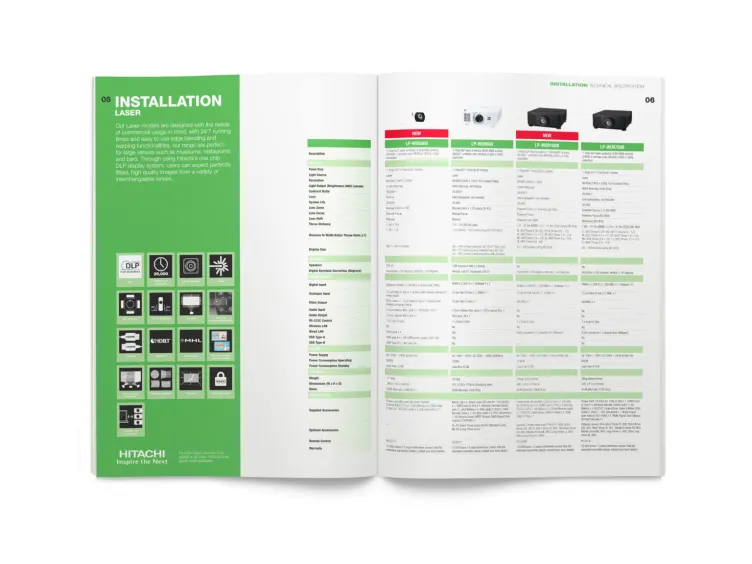 Data base driven catalogue design for Hitachi